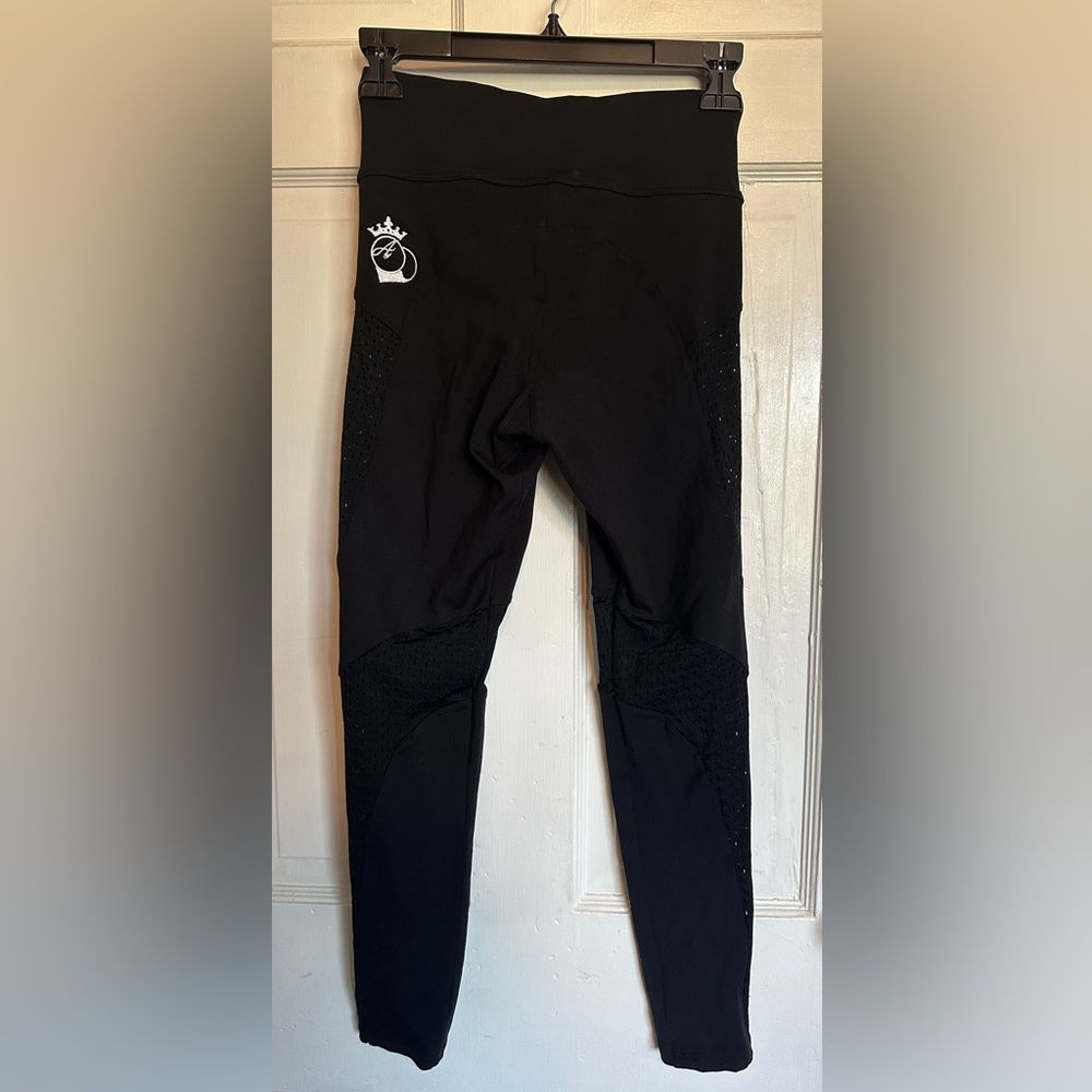 BootyQueen Sleek Black Mesh Leggings - Picture 6 of 12